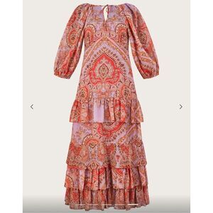 NWOT Monsoon Laetita Ruffle Tiered Maxi Dress